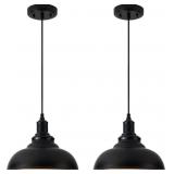 2 Pack Farmhouse Pendant Light Black Pendant Light
