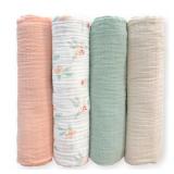 SwaddleDesigns Cotton Muslin Swaddle Blankets for