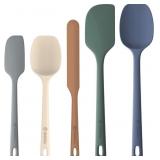 5 Pieces Silicone Spatula Set, Food Grade Rubber S