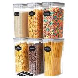 6 Pack Cereal Containers Storage Set