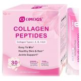 OMOGS Collagen Peptides Powder, with Prebiotics &