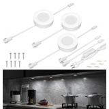 WOBANE LED Puck Lights,Hardwired Under Cabinet Lig