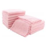 6 pack baby washclothes, pink, 15' x 26'