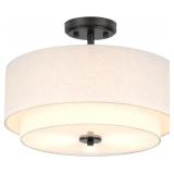 $143 3-Light Semi Flush Mount Ceiling Light, 16' D
