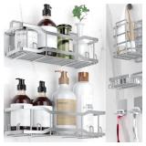 Tribal Cooking Adhesive Shower Caddy (silver)