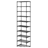 10 Tier Tall Shoe Rack, Narrow Lightweight Shoe Sh