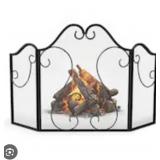 Black fireplace screen, 20' x 24'