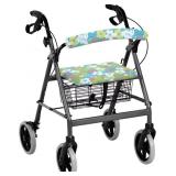 Tropical Flower Rollator Walker Seat and Backrest
