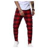 Mens Slim Fit Dress Pants Stretch Skinny Golf Pant