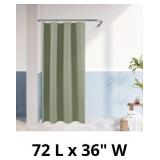 Waffle Weave Water Repellent Shower Curtain with 1