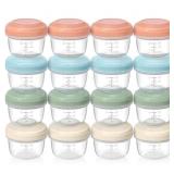 VITEVER 16 Pack 4 oz Small Containers with Lids, R