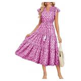GRACE KARIN Womens Summer Floral Midi Dresses Shor
