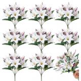Giegxin 8 Pcs Artificial Tiger Lily Bouquets, Silk