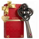 SIMETRA Hair Brush for Women and Men, 14K Gold Pla