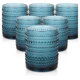 Vintage Glassware Drinking Glasses Set of 6,12 oz