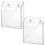 Thyle 2 Pcs Acrylic Brochure Holders Suction Cup D