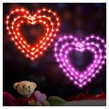 ILLUMINEW 2 Pack Valentine's Day Heart Window Ligh