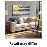 Beach Canvas Wall Art Bedroom Sunset Wall Decor Fo