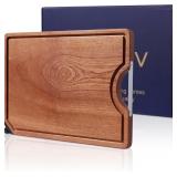 Kitchen Ebony Cutting Board - with Built-in Knife