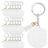 Sureio 18 pcs Acrylic Keychain Blank with Key Ring