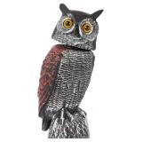 Fake Owl Decoys to Scare Birds Away-15.8 Inch, Rot