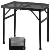Camping Table with Mesh Desktop, Lightweight & Por