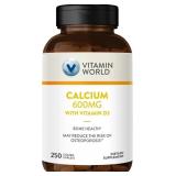 Vitamin World Calcium 600mg + Vitamin D3 250 Coate