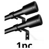 Black Curtain Rods for Windows, 2 Pack 30-90 Inch