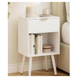 $135 Fluted Nightstand, Modern Bedside Table with