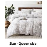 100% Natural Cotton 3pcs Floral Duvet Cover Sets-W