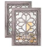 Set of 2 11x15 Inch Rectangular Shatterproof Brown