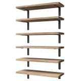 WOPITUES Wood Floating Shelves Set of 6, Shelves f