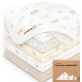 6-Pack Cotton Baby Washcloths for Newborn - Organi