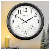 $179 CLXEAST Outdoor Clocks for Patio Large Waterp