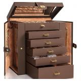 $144 AKOZLIN 6 Tier Large Functional Lockable Jewe