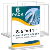 Arrobust Acrylic Sign Holder 8.5 x 11, Double Side