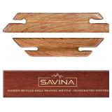 Savina Small Wooden Beveled Inkle Weaving Shuttle
