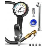 Tire Inflator with Pressure Gauge and Longer Hose