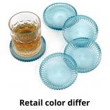 OGA Modern Clear Coaster Set of 5- Glass Coasters