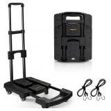 Folding Hand Truck 500lbs, Portable Heavy Duty Dol