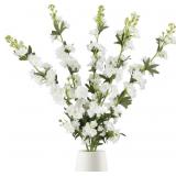 IPOPU White Flower Larkspur Artificial Flowers 5PC