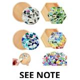 DIY Glass Mosaic Tiles for Crafts (4, Laser Style)