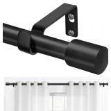 TONIAL 3/4 Curtain Rod Cylinder Finial 32-115' Bla