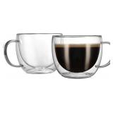 CnGlass Cappuccino Glass Mugs 8.1oz,Clear Coffee M