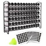 $196 SWOMMOLY Spice Rack Organizer with 72 Empty S