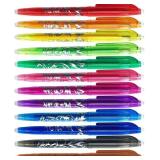 12 Assorted Color Erasable Ballpoint Pens, 0.5 mm