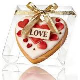 100 Pack 4x4x1.2inch Clear Single Cookies Boxes Sm