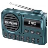 Pocket Radio FM USB-C Charging 2000mAh Rechargeabl