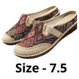 Women's Geometric Closed Toe Mules, Round Toe Non-