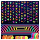 WILLBOND 127ft Glow Neon Party Supplies Set, 6 Col